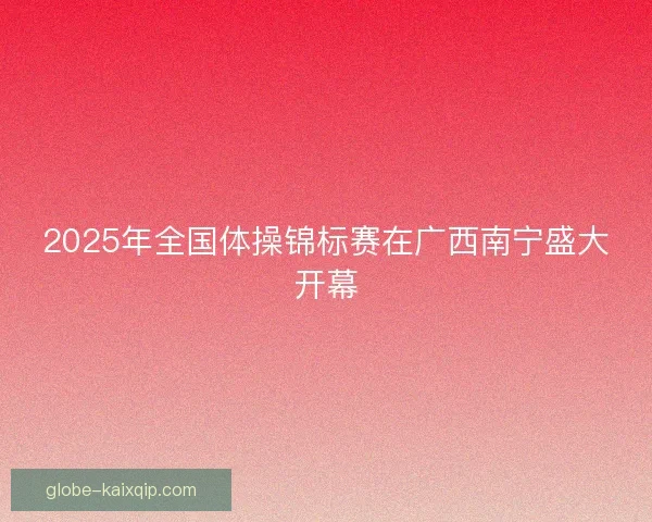 2025年全国体操锦标赛在广西南宁盛大开幕